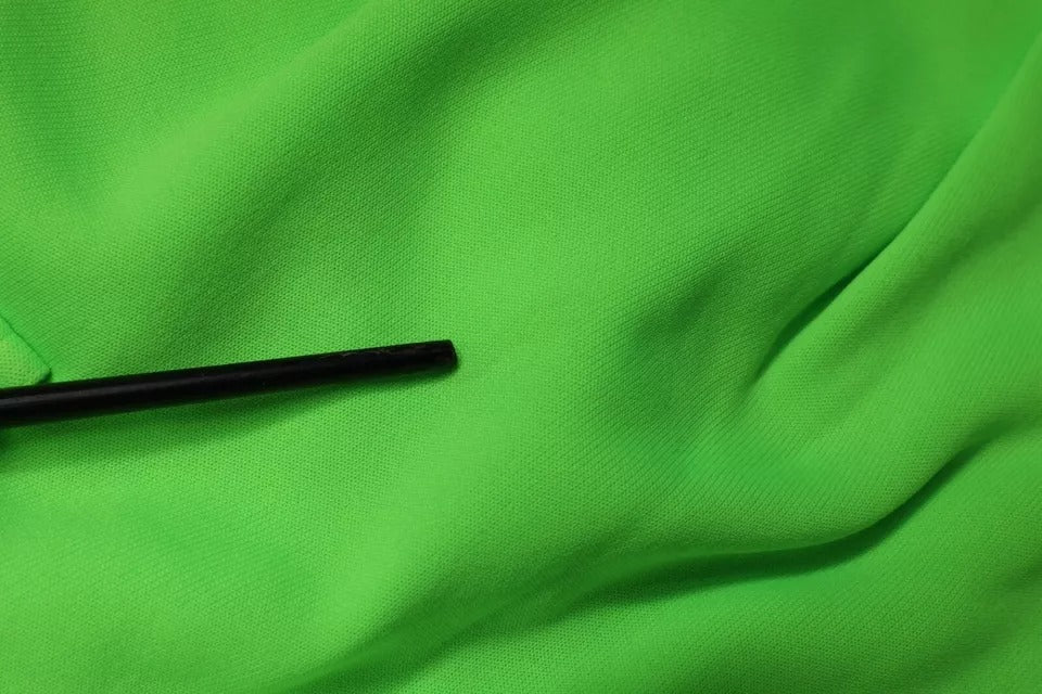 Neon Green Polyester Cargo Jogger Sweatpants Pants