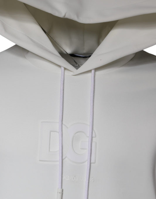 White DG Logo Hooded Men Sweatshirt Sweater