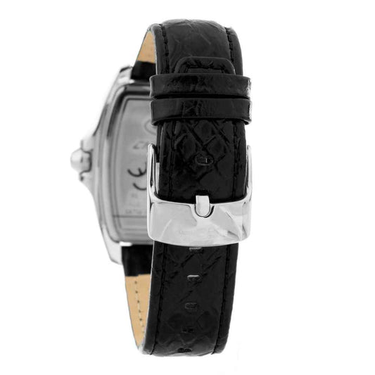 Black Leather Dress Watch