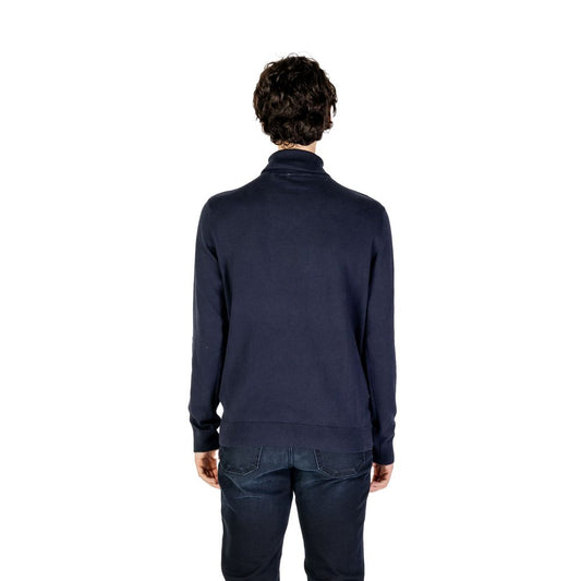 Blue Cotton Turtleneck