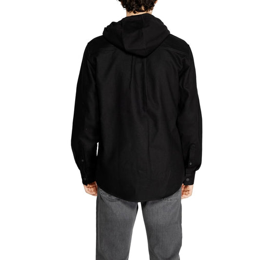 Black Cotton Shell Jacket