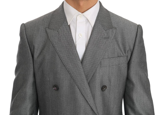 Black Stretch Crystal Bee Slim Fit Suit Dolce & Gabbana