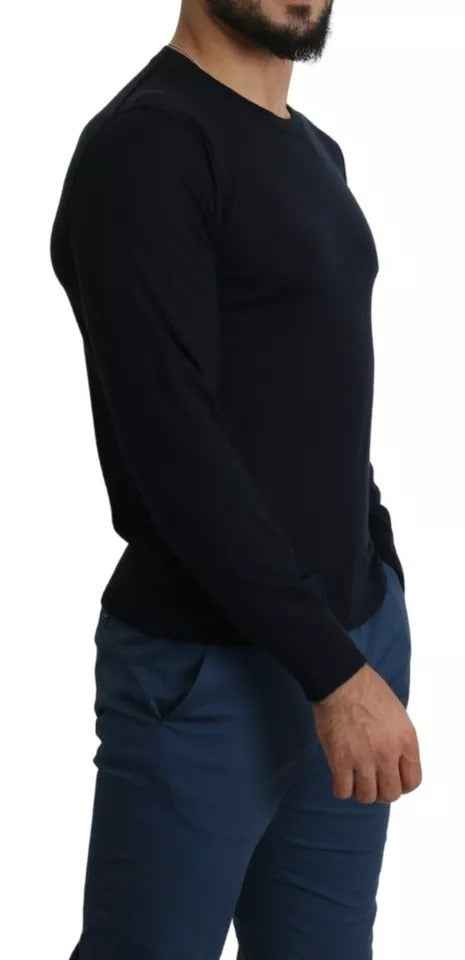 Black Cashmere Crew Neck Sweatshirt Sweater
