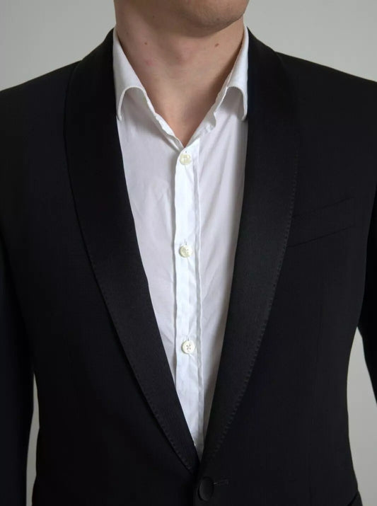 Black Wool Single Breasted MARTINI Blazerclothing