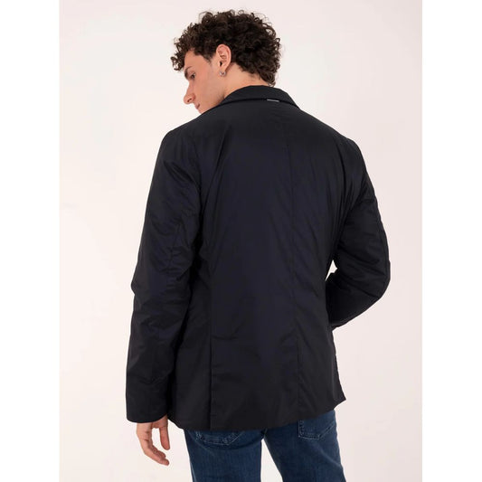 Blue Polyester Coat