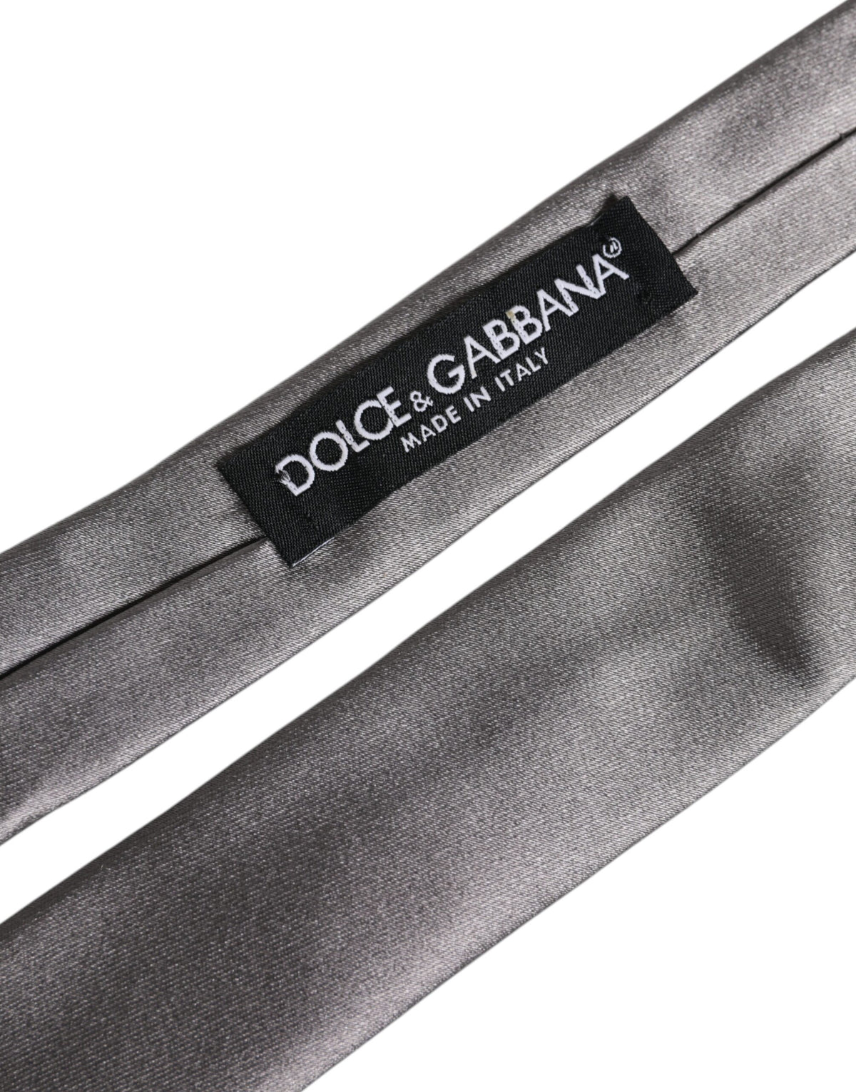 Metallic Silver Silk Adjustable Necktie Tie