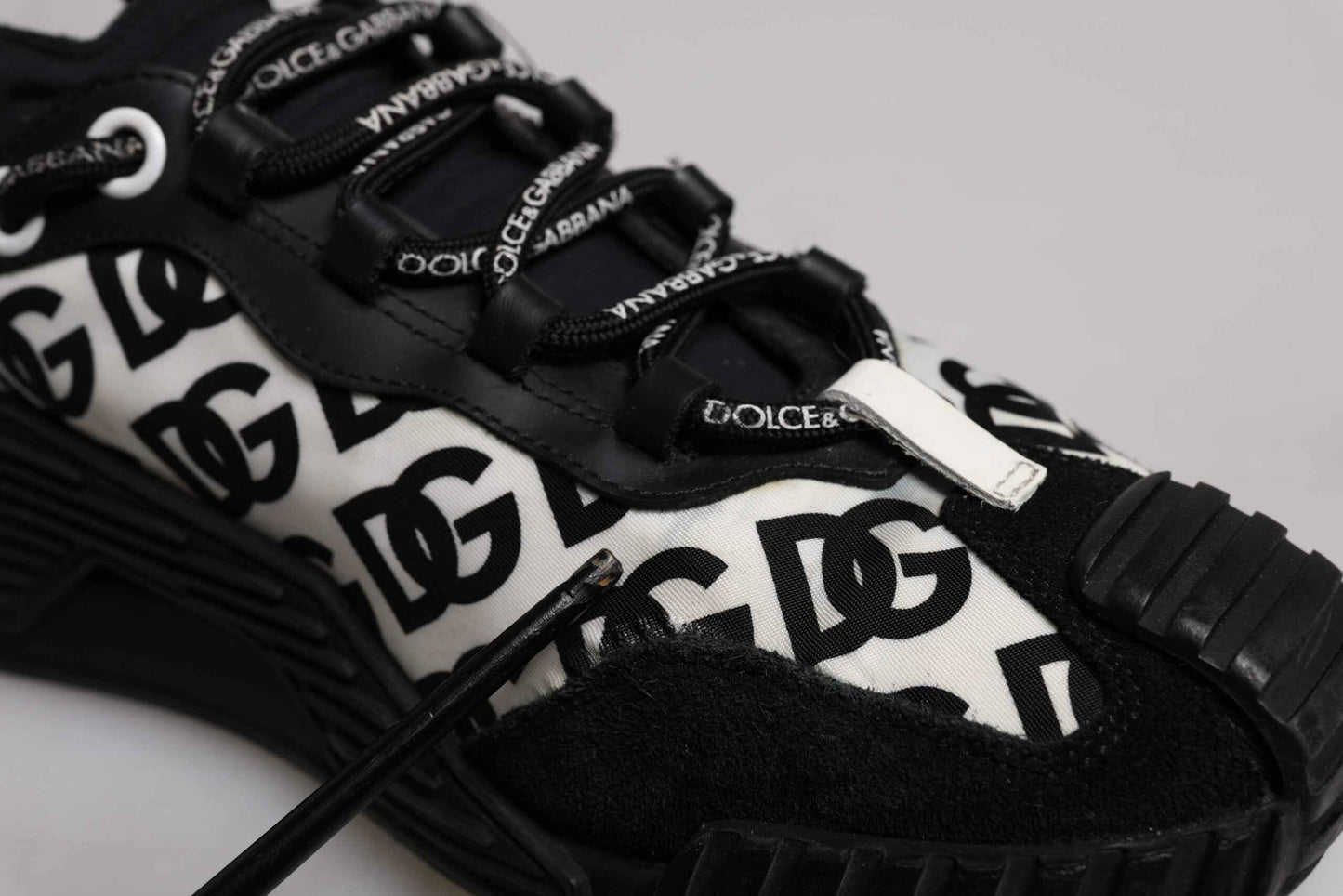 Black Logo Lace Up Low Top NS1 Sneakers Shoes