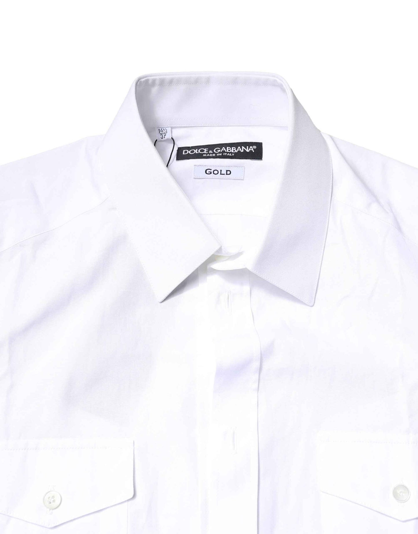 White GOLD Button Down Casual Men Polo Shirt