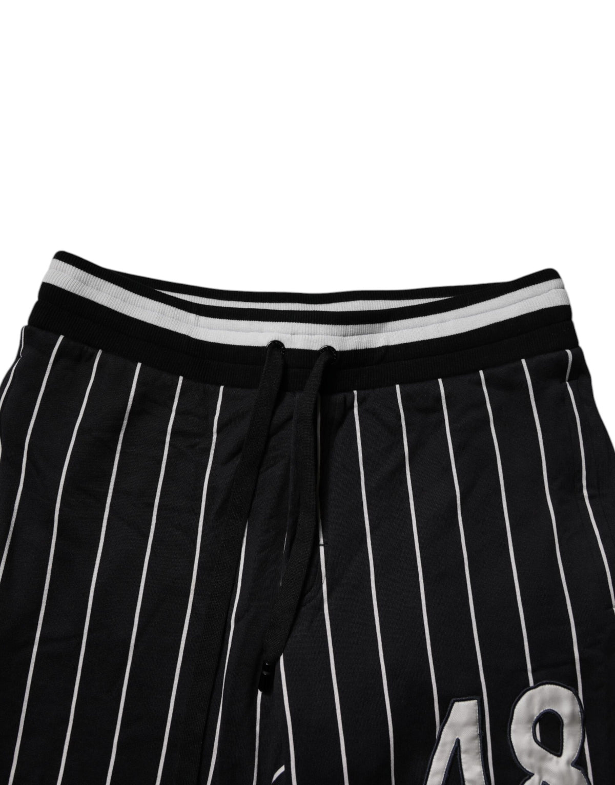 Black White Stripes Jogger Sweatpants Pants