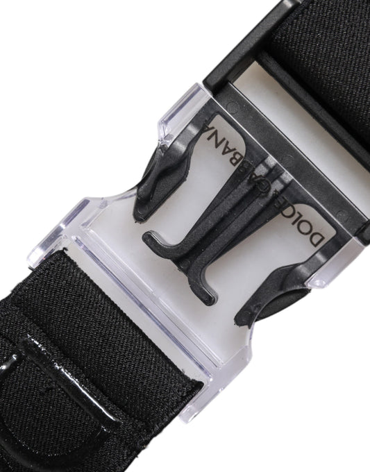 Black Stretch Polyester Rubberised DG Logo Keychain