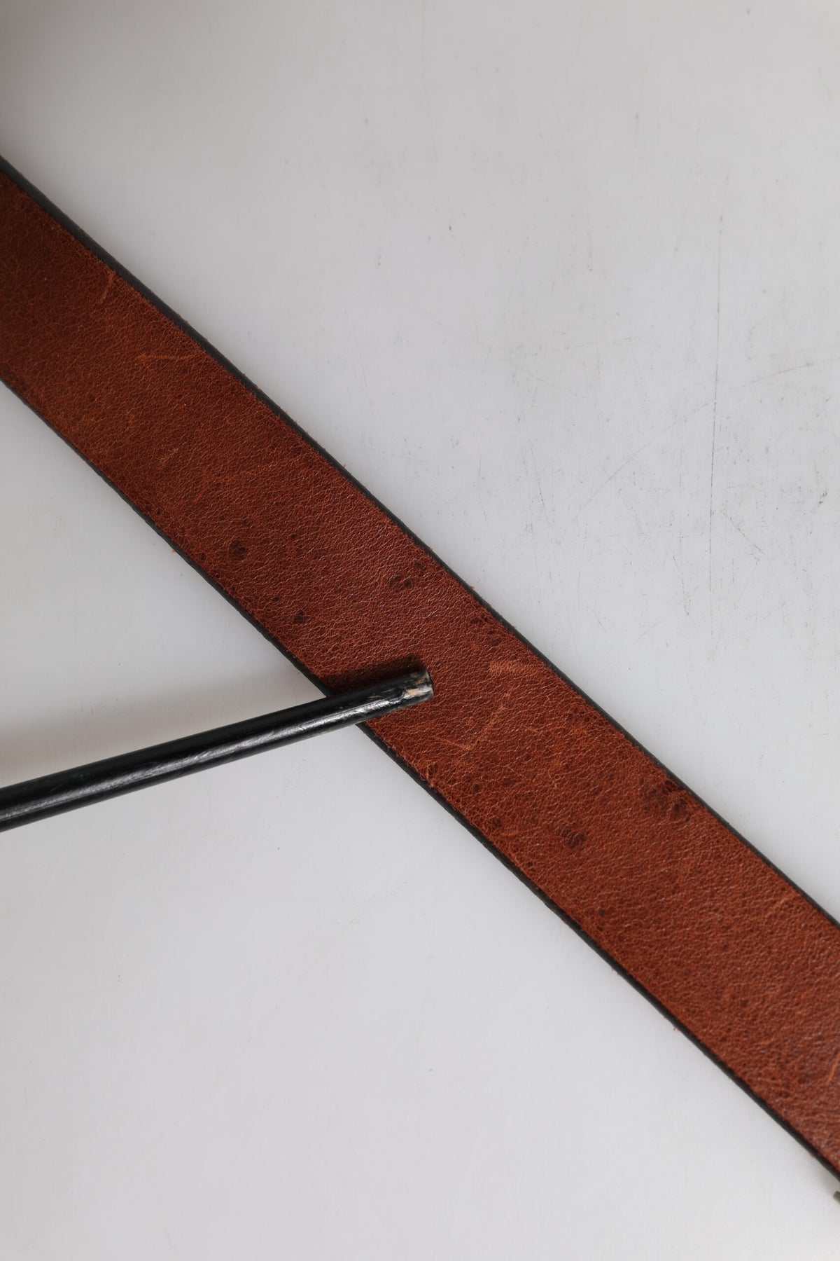 Brown Leather Metal Buckle Classic Belt