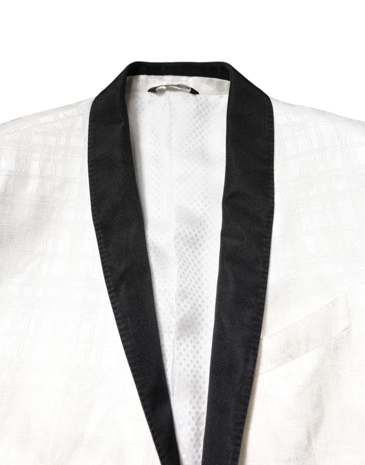 White Black Single Breasted Coat Blazer Suit