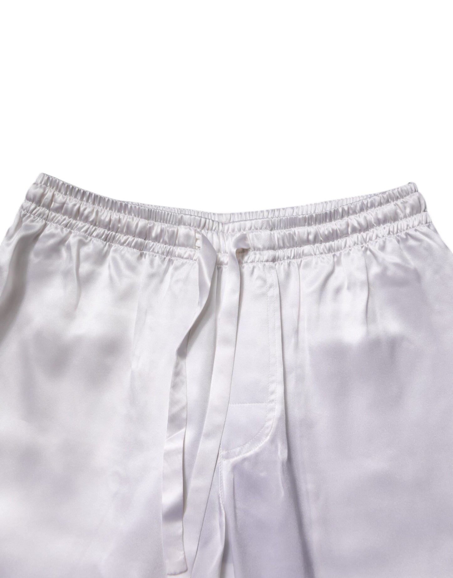 White Satin Silk Men Pajama Set Sleepwear