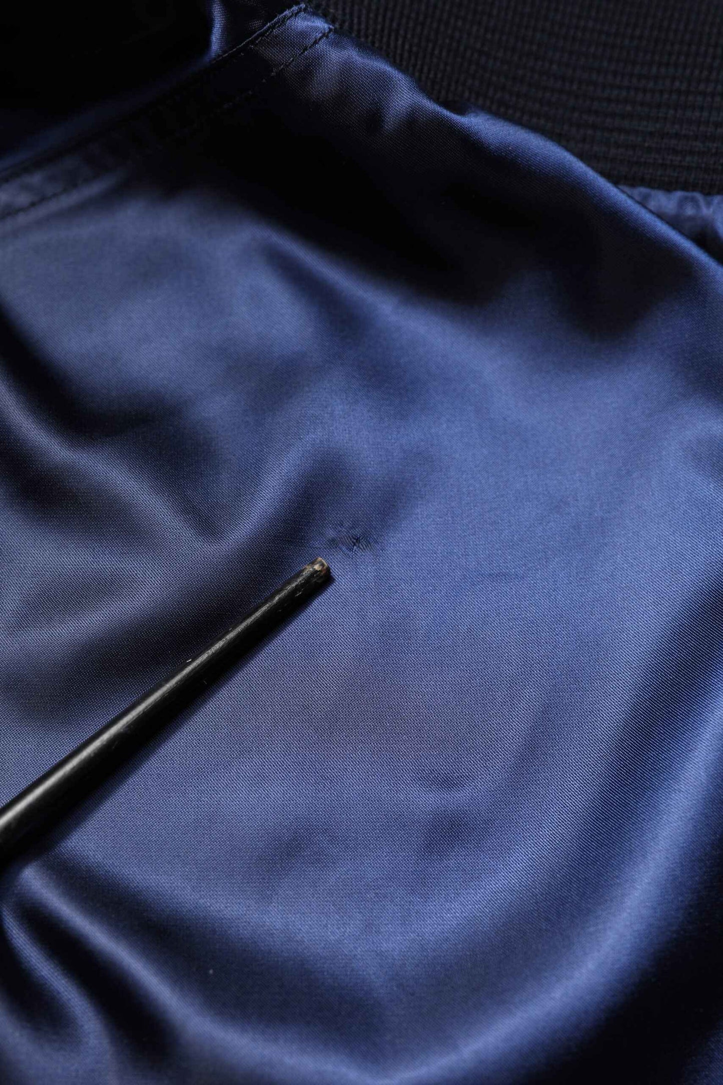 Blue Nylon DG Crown Full Zip Bomber Jacket