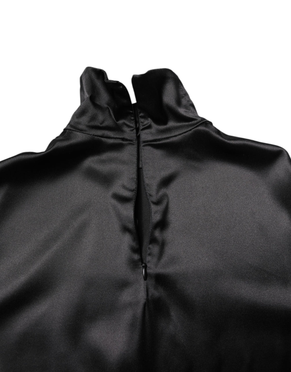 Black Silk Turtleneck Men Pullover Sweater
