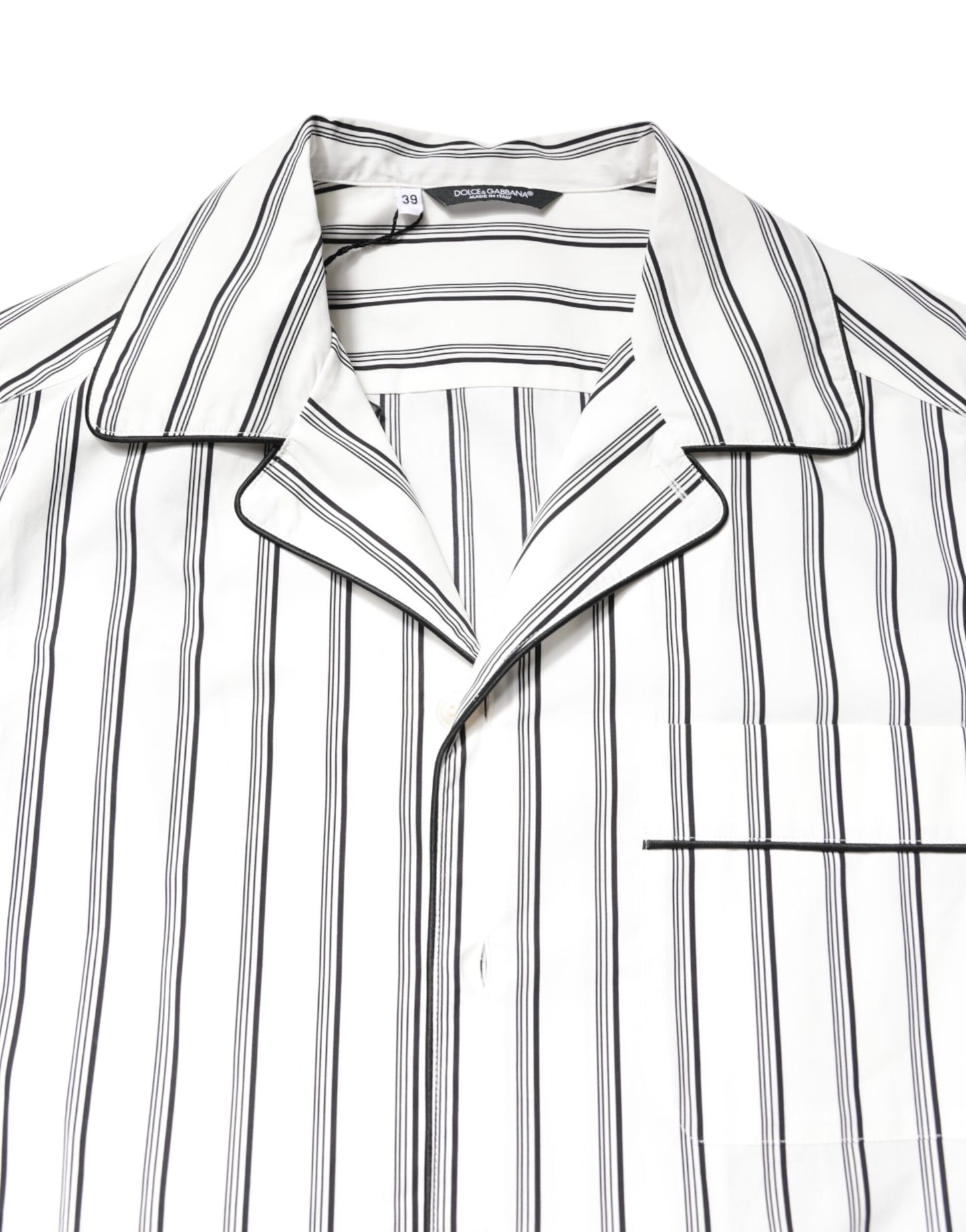White Stripes Lounge Pajama Sleepwear Shirt