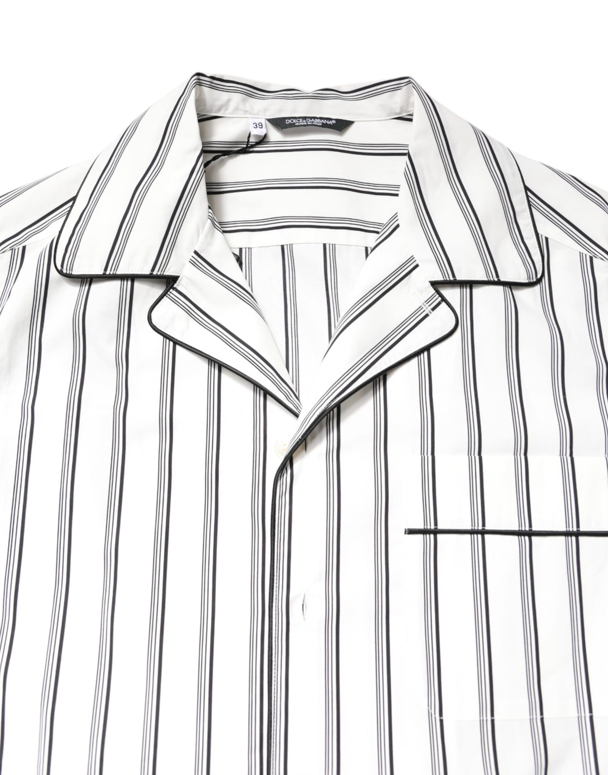 White Stripes Lounge Pajama Sleepwear Shirt