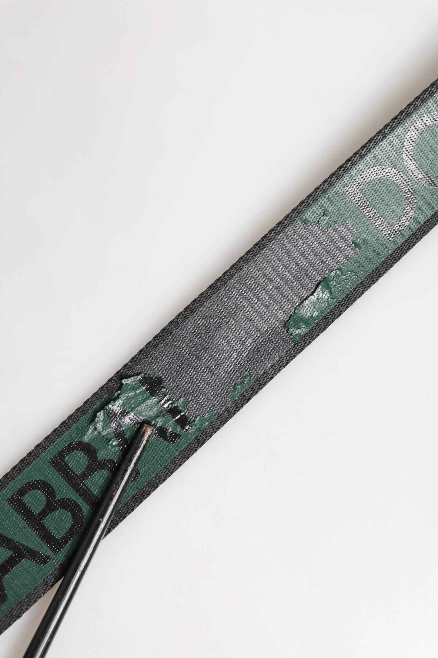 Green Black Polyester DG Logo Buckle Belt