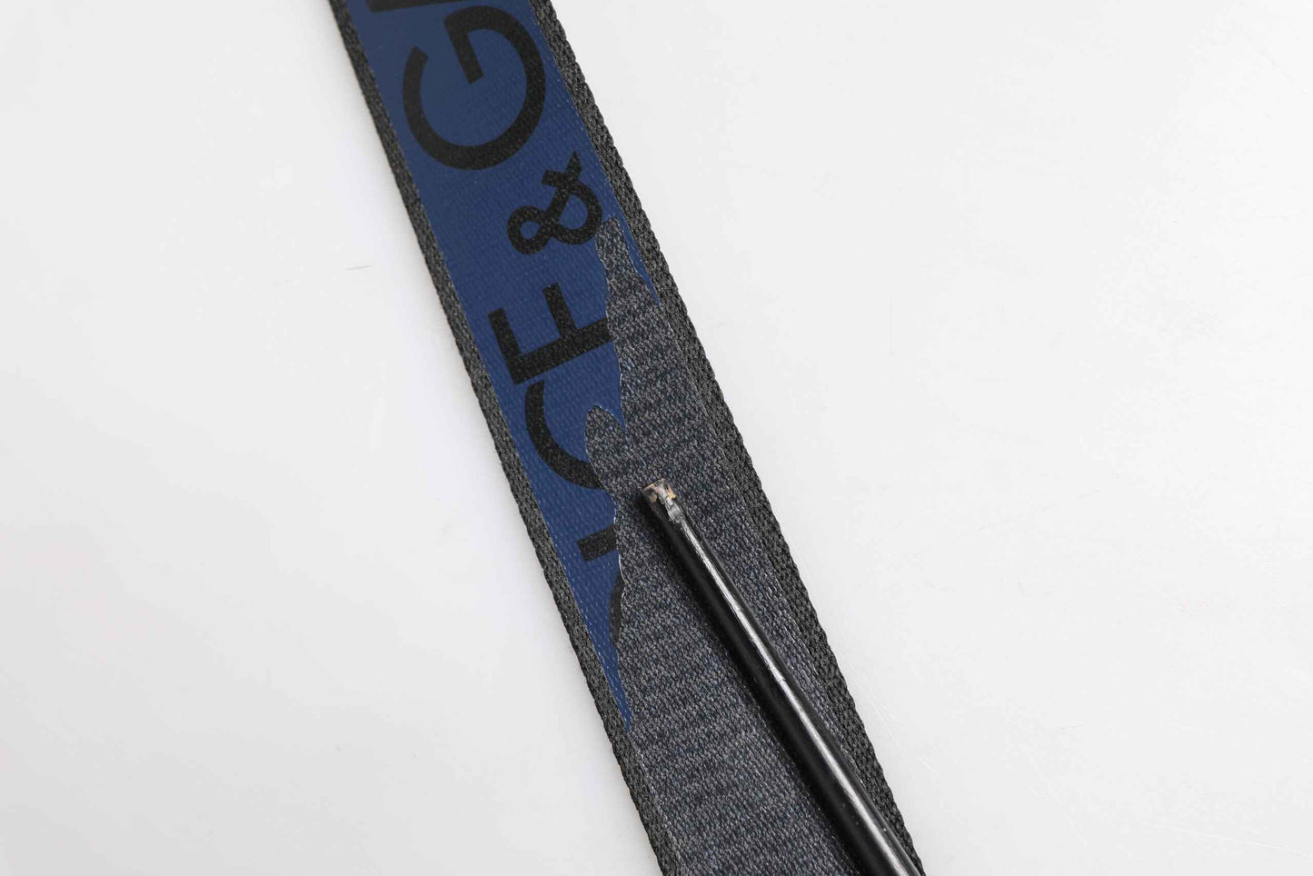 Black Blue DG Logo Silver Metal Buckle Belt