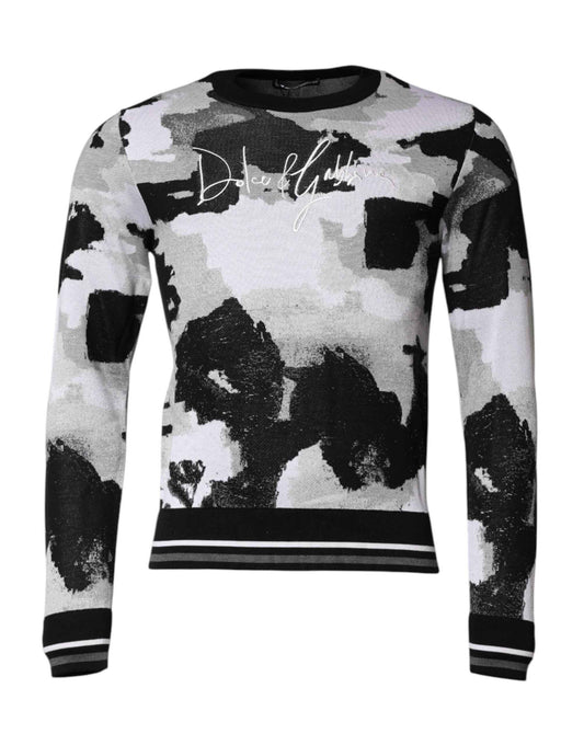 Multicolor Logo Crew Neck Pullover Sweater