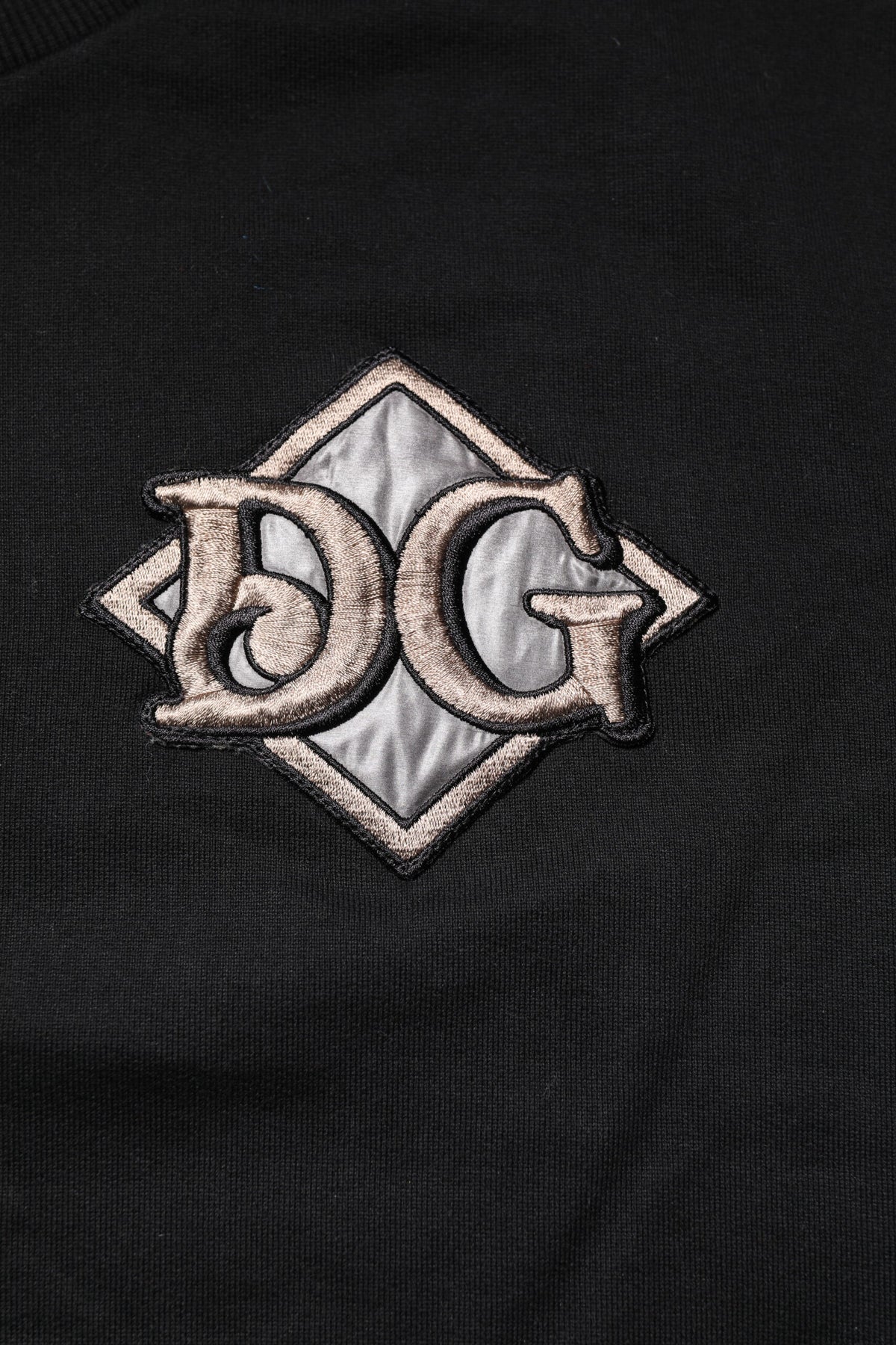 Black Logo Embroidery Sweatshirt Sweater