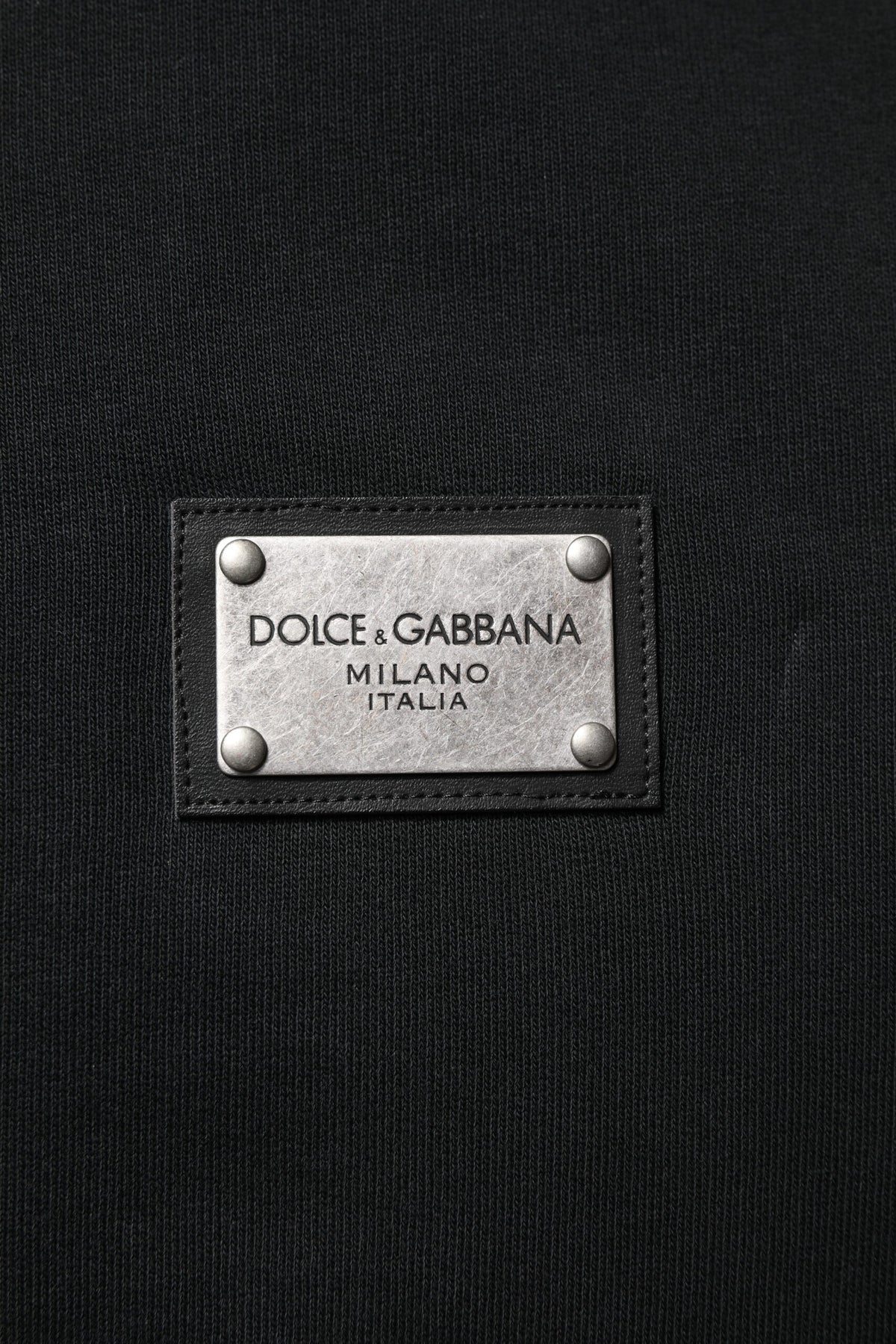 Black Logo Full Zip Hooded Men Sweatshirt Sweater