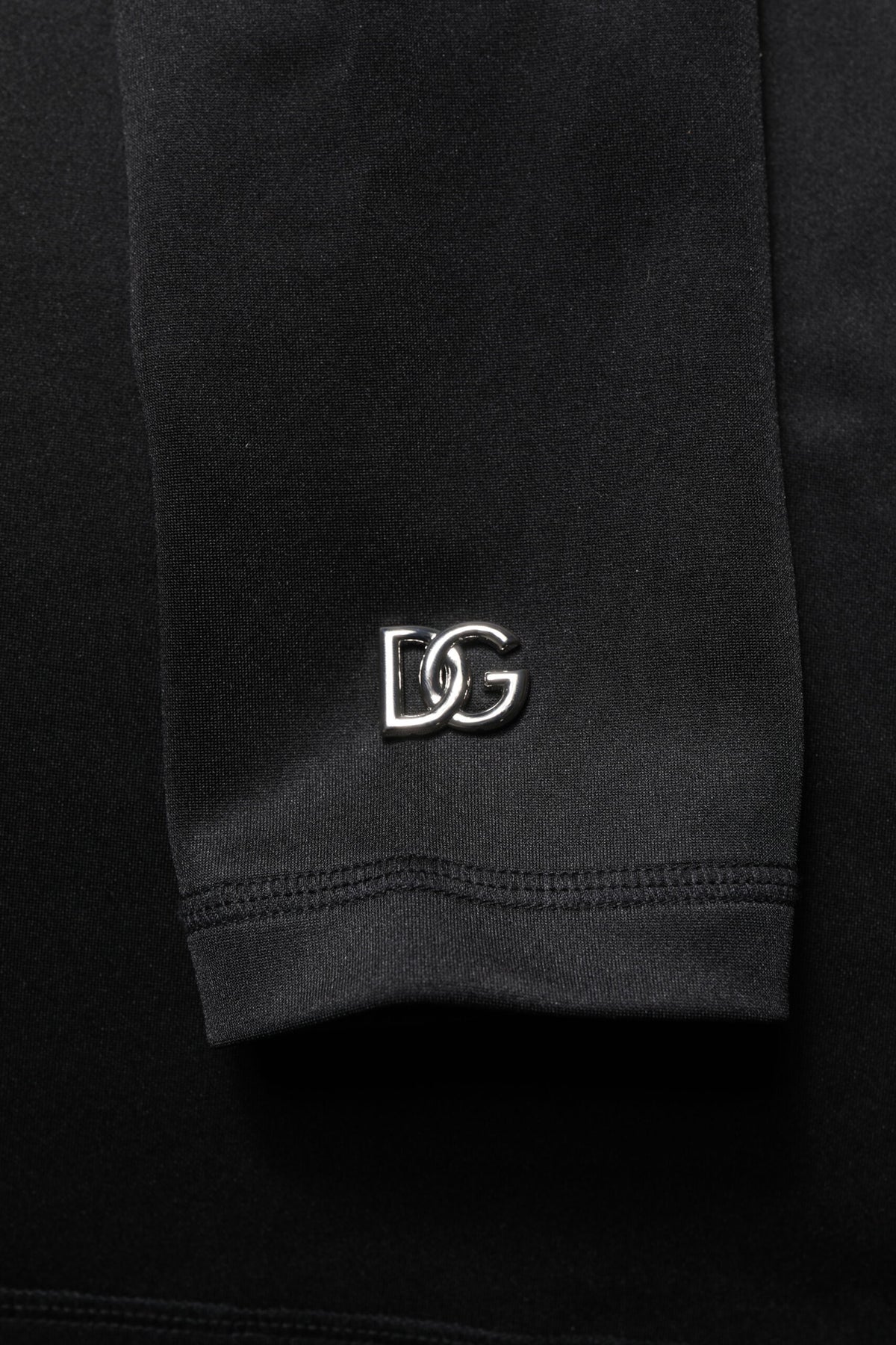 Black Polyester Turtleneck Pullover Sweater