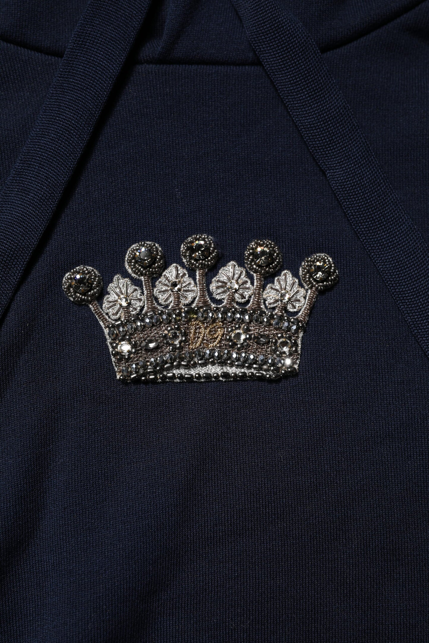 Black Crown Cotton Hooded Sweatshirt Sweater