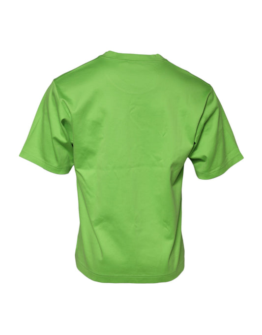 Green Graphic Printed Round Neck T-shirt