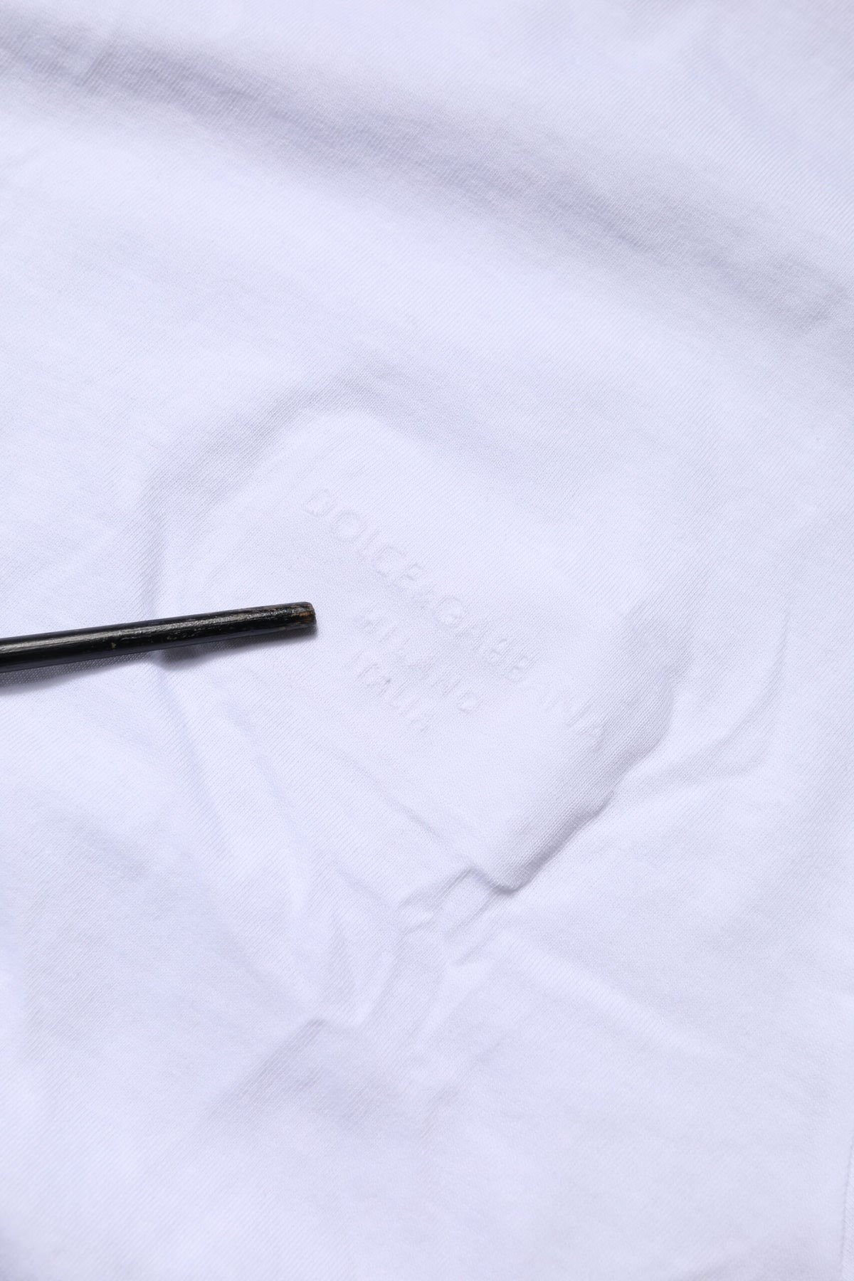 White Cotton Logo Patch Crew Neck T-shirt