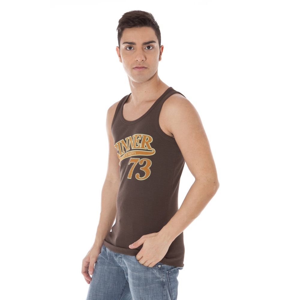 Marrone Cotton Mens T-Shirt