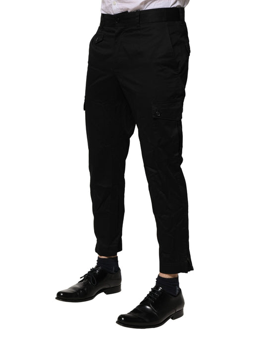 Black Cotton Dress Slim Formal Pants