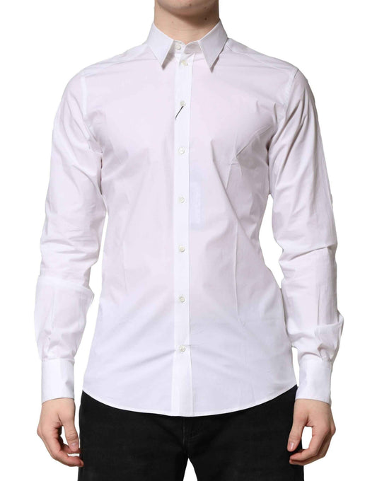 White Cotton Long Sleeves Dress Formal Shirt