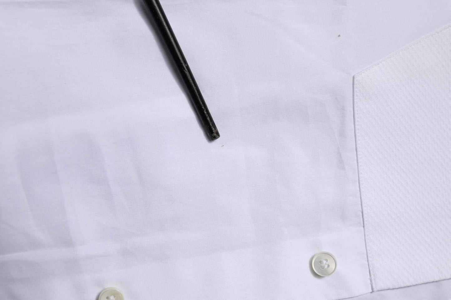 White Bib Cotton Poplin GOLD Formal Shirt