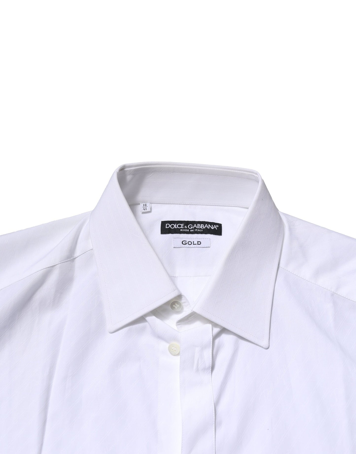 White GOLD Long Sleeves Men Dress Formal Shirt