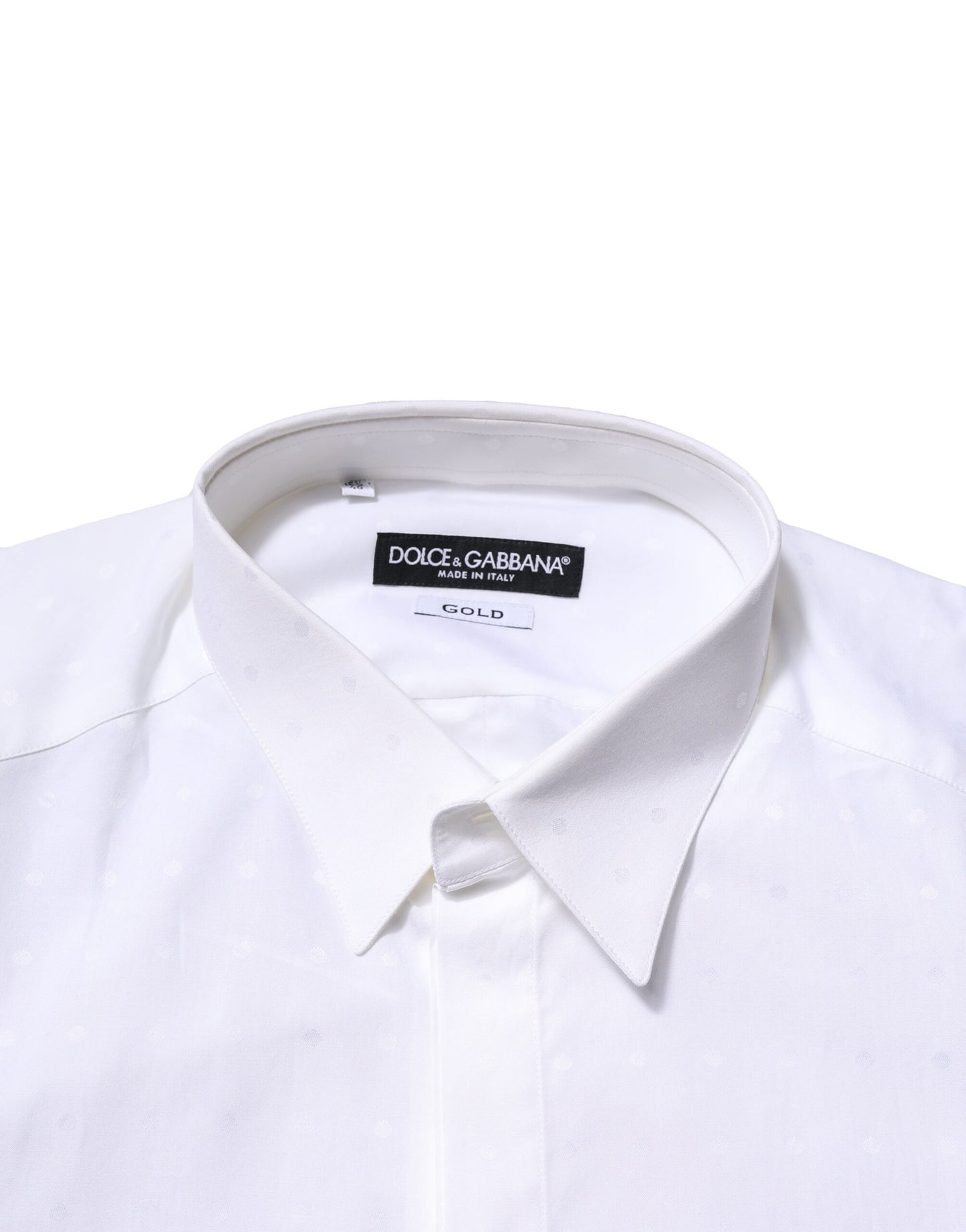 White Cotton GOLD Long Sleeves Formal Shirt