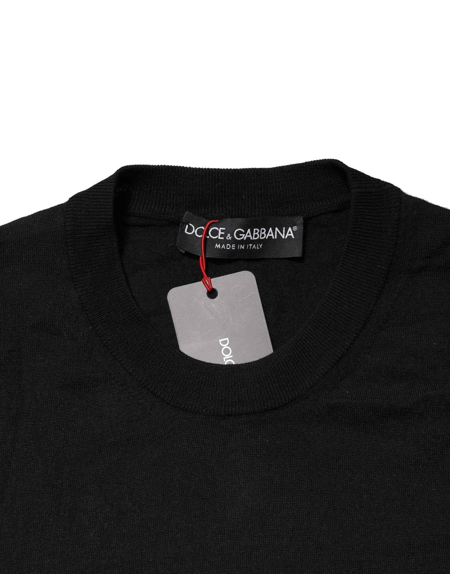 Black Long Sleeve Crew Neck Pullover Sweater