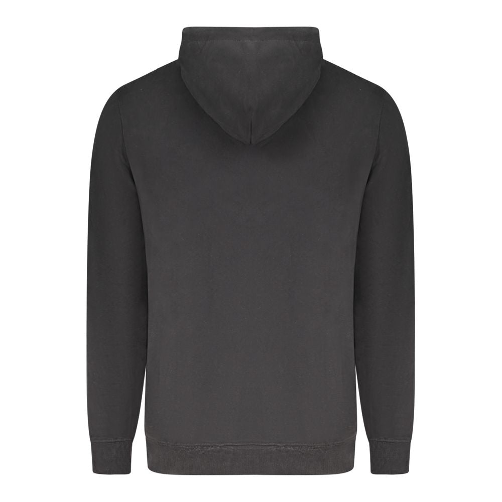 "Black Cotton Men's Hoodie"