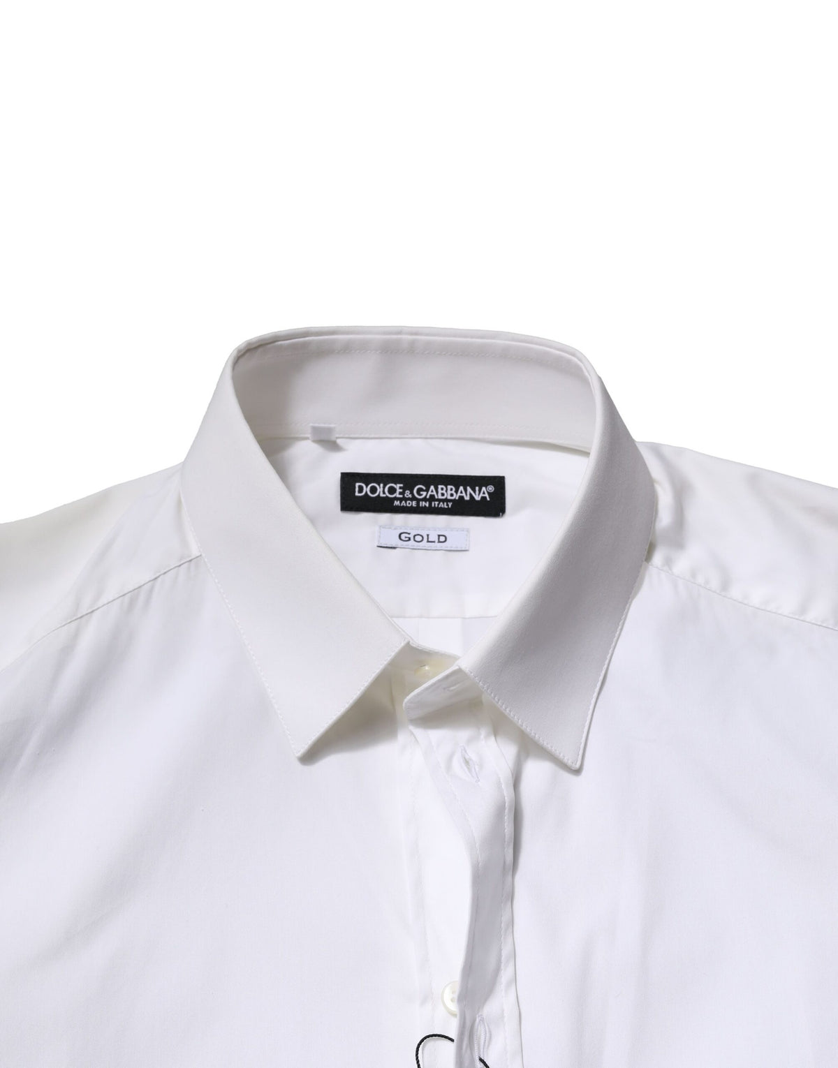 White Cotton Long Sleeves GOLD Formal Shirt