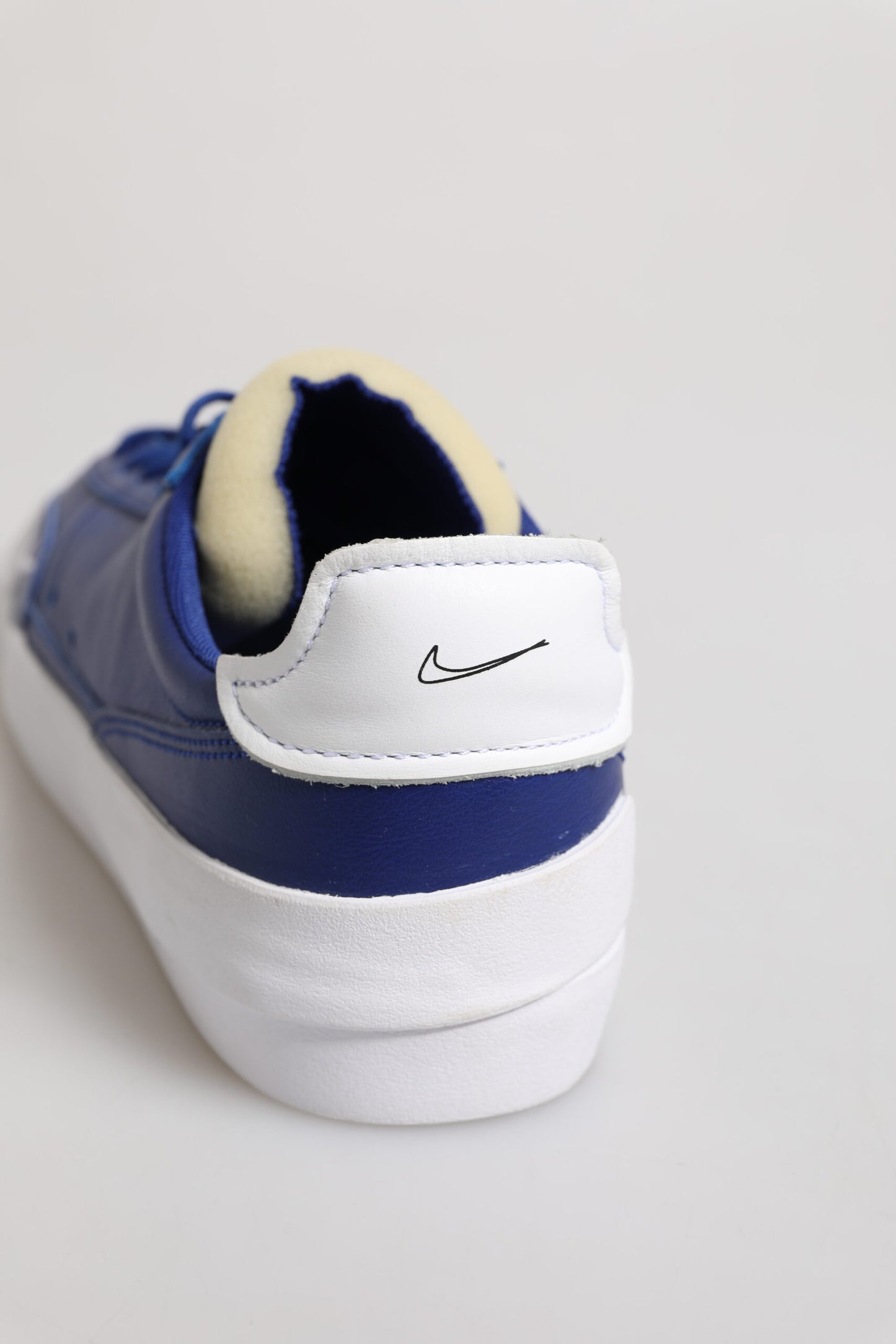 White Blue Lace Up Low Top Drop-Type PRM Sneakers Shoes