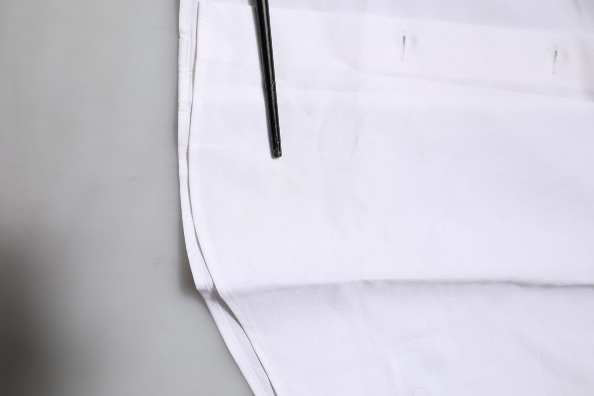 White Cotton GOLD Long Sleeves Dress Shirt