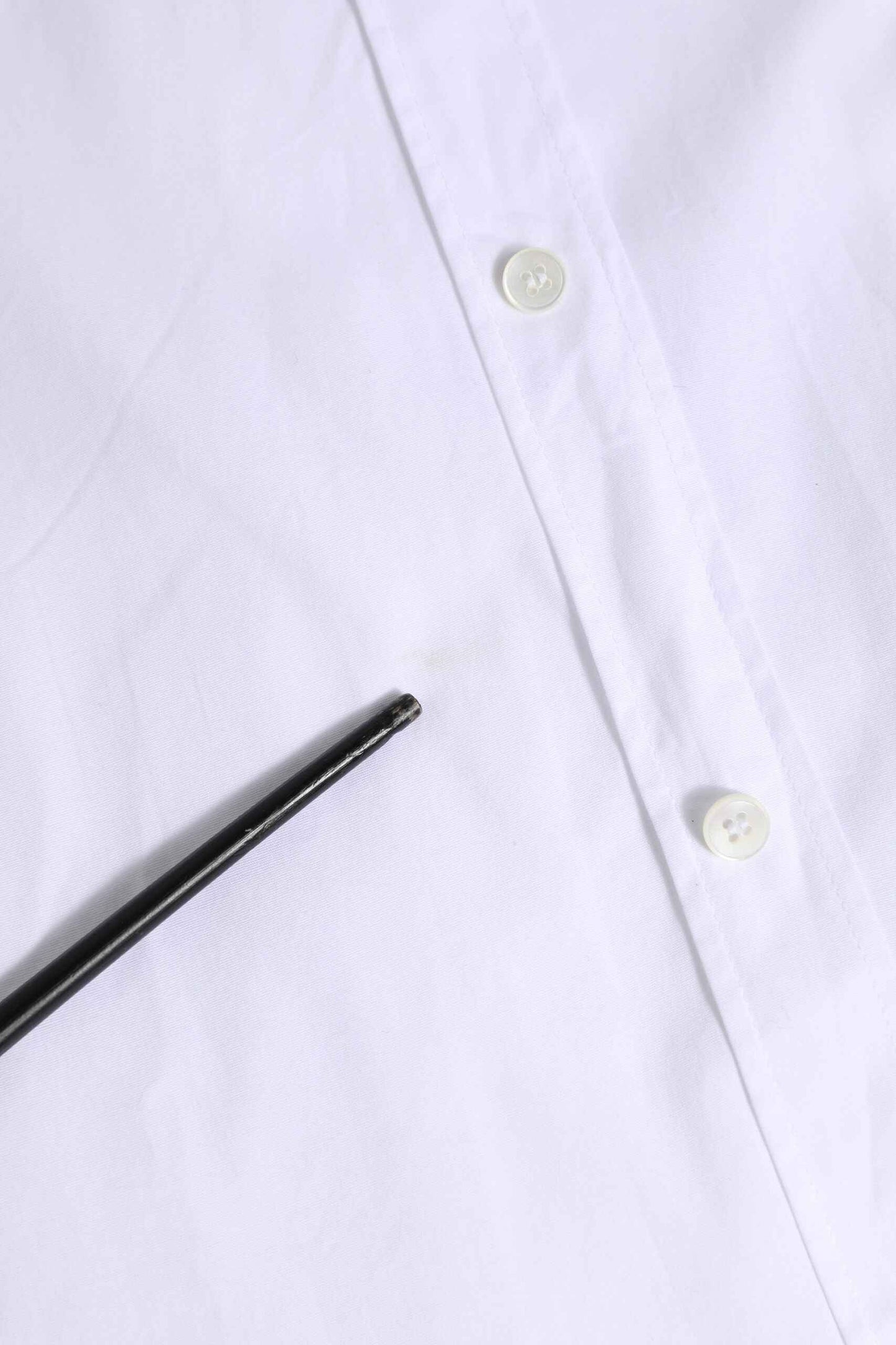 White Cotton GOLD Long Sleeves Dress Shirt