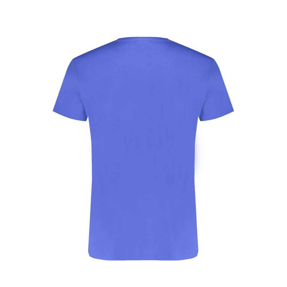 Blue Cotton Men T-Shirt