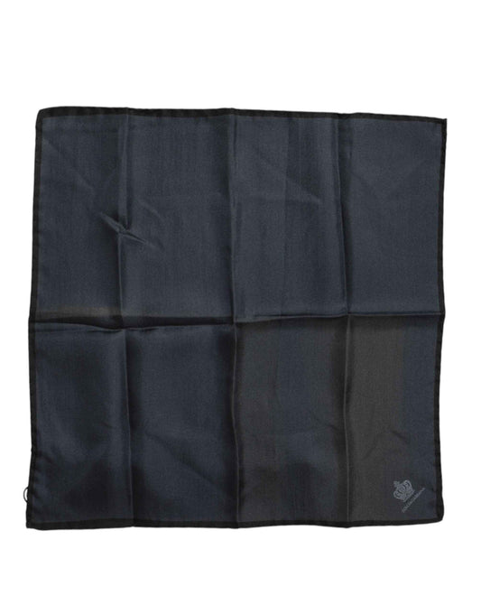 Blue DG Crown Silk Square Men Foulard Scarf