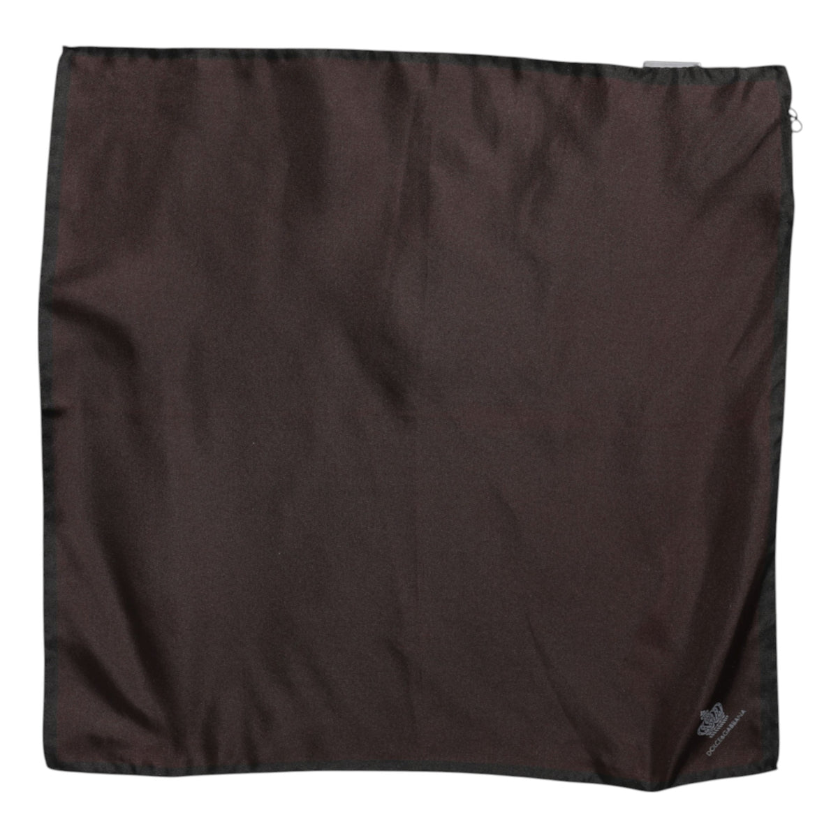 Brown DG Crown Silk Square Men Foulard Scarf
