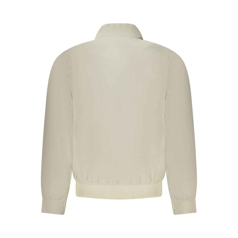Beige Nylon Jackets & Coat
