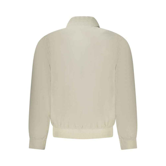 Beige Nylon Jackets & Coat