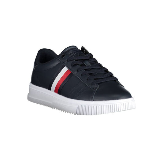 Blue Leather Men Sneaker