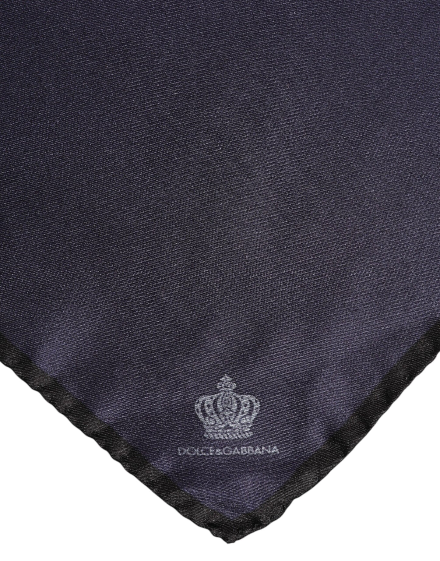 Blue DG Crown Silk Square Men Foulard Scarf