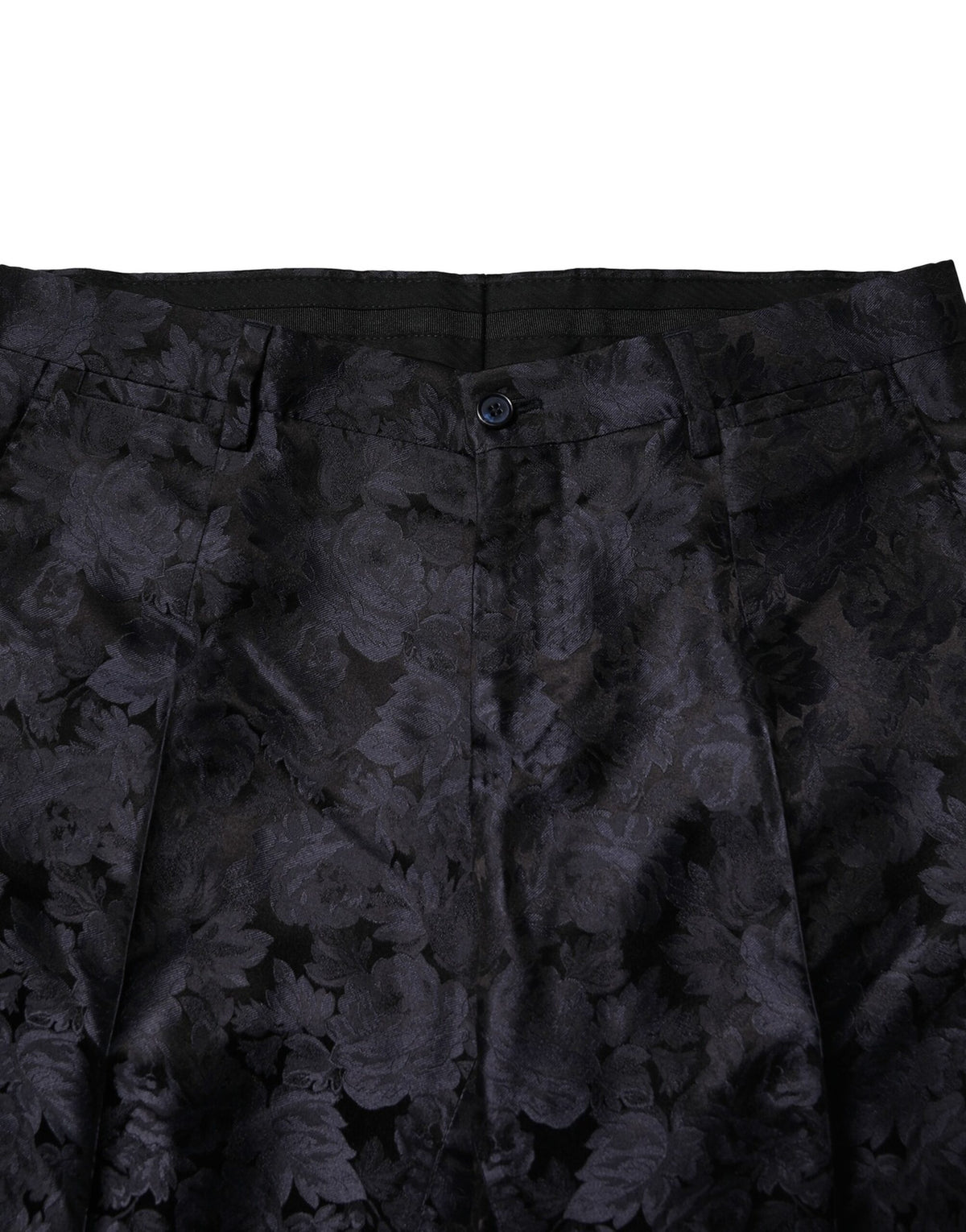 Dark Gray Black Jacquard 3 Piece Single Breasted Suit